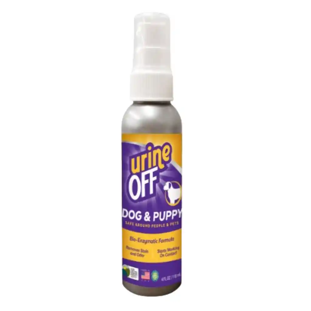 Urine Off Dog Puppy Limpiador Quita Manchas Y Olores Para Perros (118 Ml)