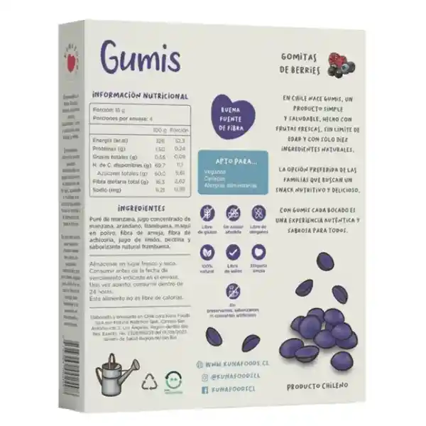 Gumis Gomitas De Fruta Berries Kuna 64g