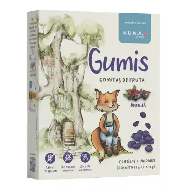 Gumis Gomitas De Fruta Berries Kuna 64g