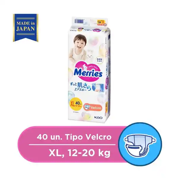 Pañales Con Velcro Talla Xl 40 Un Merries