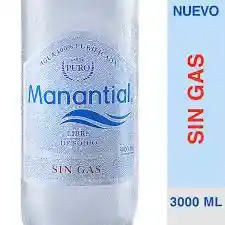 Agua Manantial Sin Gas 3 Lt