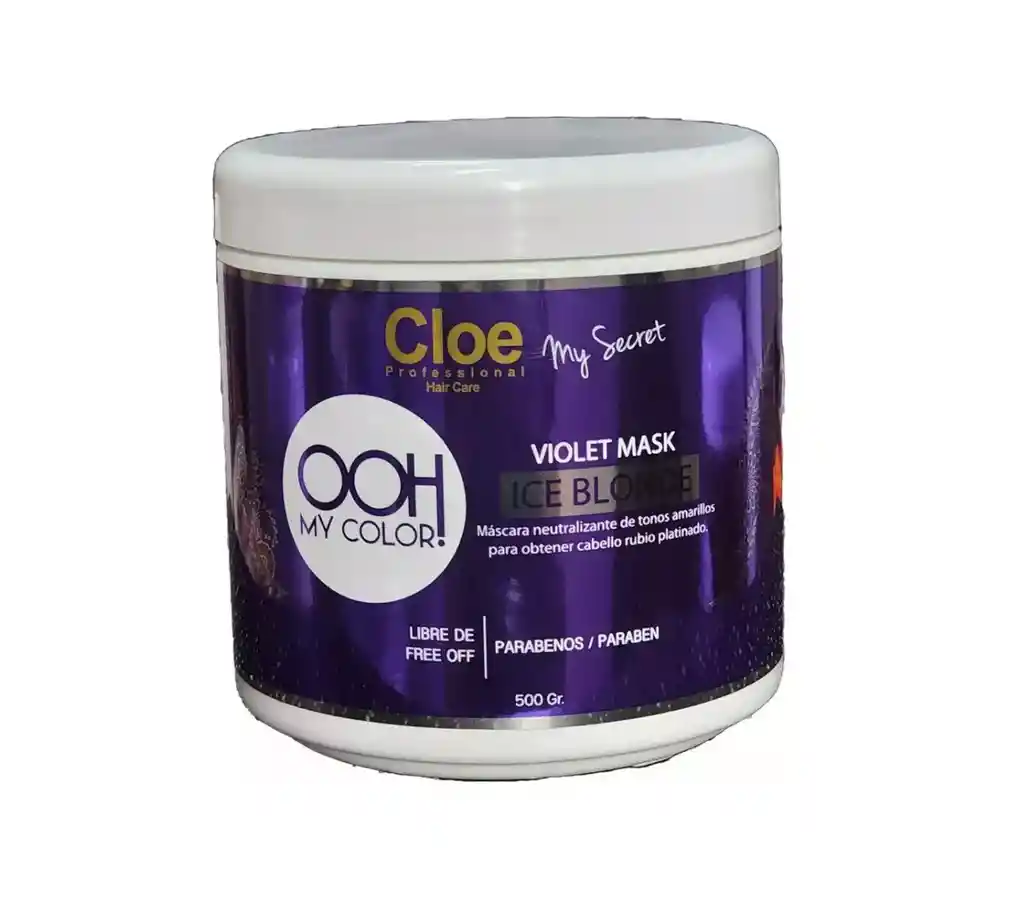 Mascara Cloe Violet Ice Blonde 500g Matizadora De Rubios Ohh My Color