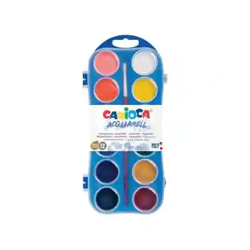 Carioca Estuche Plástico Acuarela 12uds Ø 30 Mm