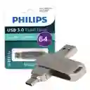 Pendrive 64gb Usb 3.0 Y Tipo C Snap Gris – Philips