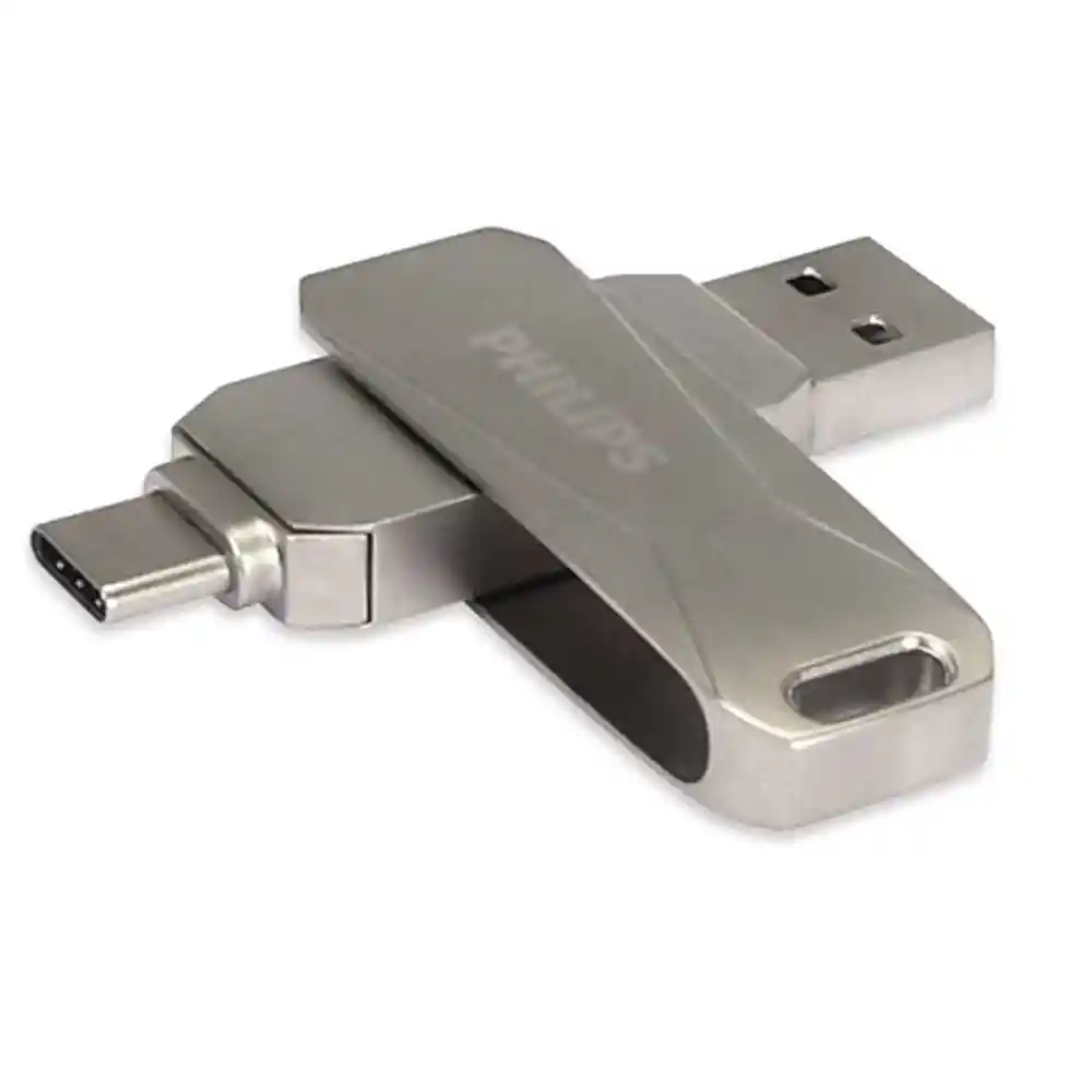 Pendrive 64gb Usb 3.0 Y Tipo C Snap Gris – Philips