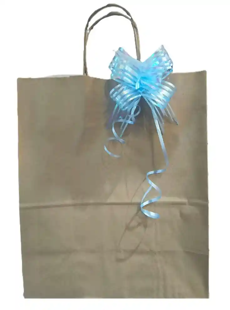 Bolsa Kraft ¨m¨ Con Manilla Medidas 36 X 30 X16 Con Lazo