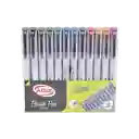 Set De Brush Pen Punta Fina 12 Colores