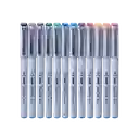 Set De Brush Pen Punta Fina 12 Colores