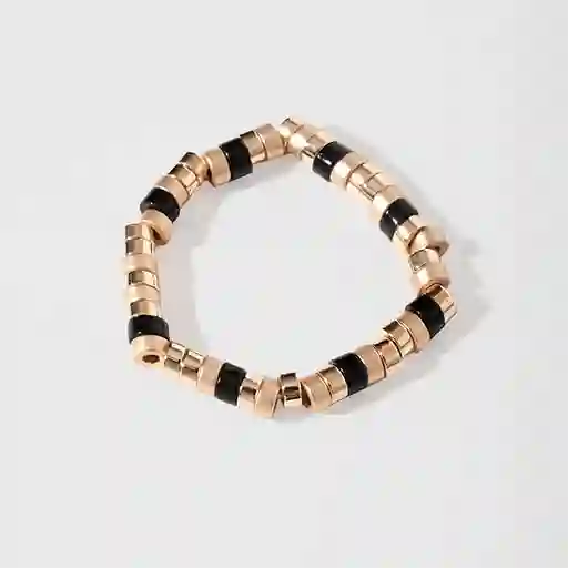 Brazalete Cuencas Dorado Y Negro Mujer