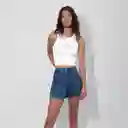 Short Bolsillos Pocket Azul 38 Mujer