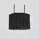 Top Panal Negro Lurex M Mujer