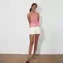 Short Básico Tachas Blanco 42 Mujer