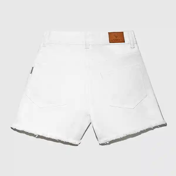 Short Básico Tachas Blanco 42 Mujer