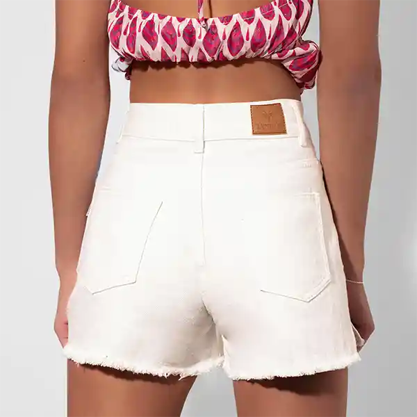 Short Básico Tachas Blanco 42 Mujer