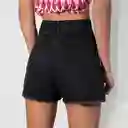 Short Básico Tachas Negro 36 Mujer