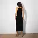 Vestido Tejido Halter Negro Xs Mujer