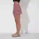 Short Bolsillos Laterales Púrpura 42 Mujer