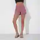Short Bolsillos Laterales Púrpura 42 Mujer