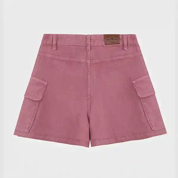 Short Bolsillos Laterales Púrpura 42 Mujer