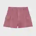 Short Bolsillos Laterales Púrpura 42 Mujer
