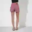 Short Bolsillos Laterales Púrpura 42 Mujer