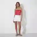 Short Bolsillos Laterales Blanco 40 Mujer