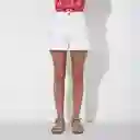 Short Bolsillos Laterales Blanco 40 Mujer