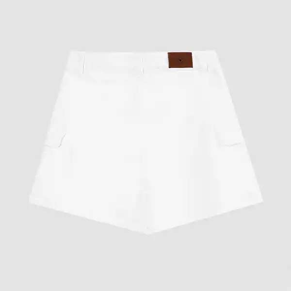 Short Bolsillos Laterales Blanco 40 Mujer