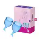 Satisfyer Set De 2 Copitas Menstruales Feel Secure Azul