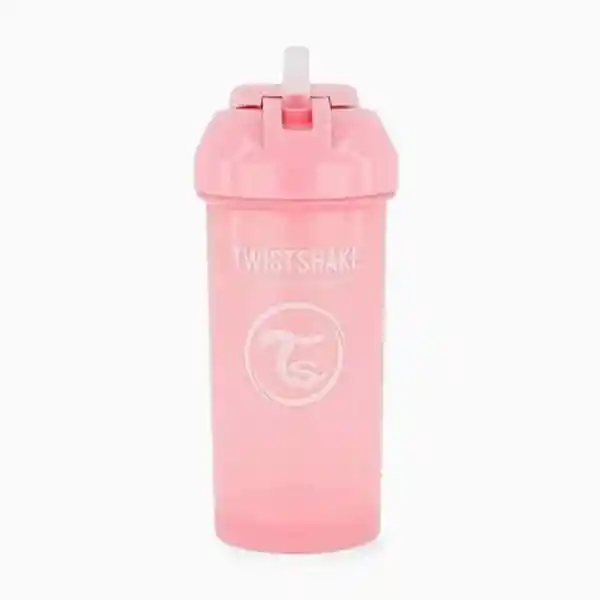 Vaso Con Bombilla Twistshake Straw Cup 360ml Rosado Pastel