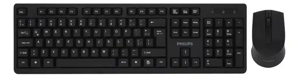 Kit Combo Teclado Y Mouse Inalámbrico Negro