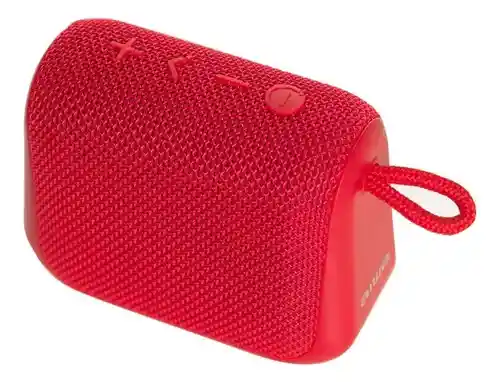 Parlante Portatil Aiwa Impermeable Ipx6 Tws Radio Fm Color Rojo