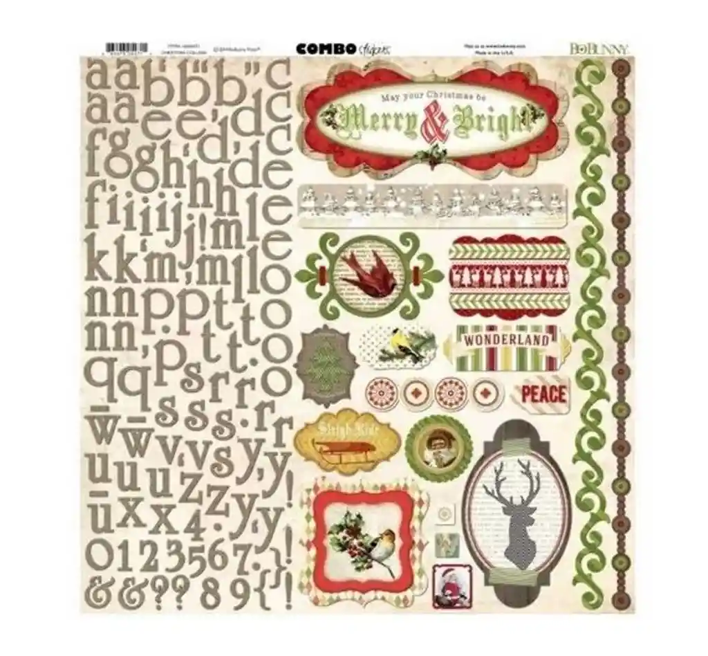 Stickers De Bobunny Colección Navidad Scrapbooking