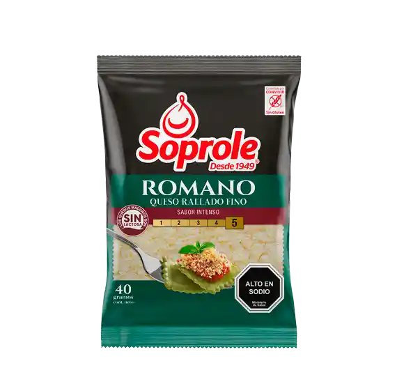 Queso Romano Rallado Soprole 40gr