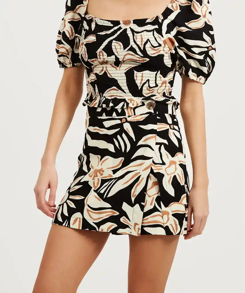 Falda Short Mujer S Negro