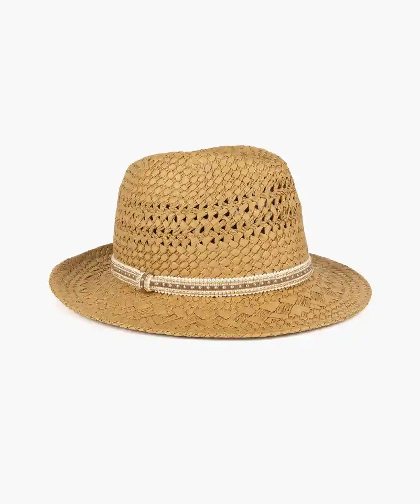 Sombrero Mujer Cinta Camel