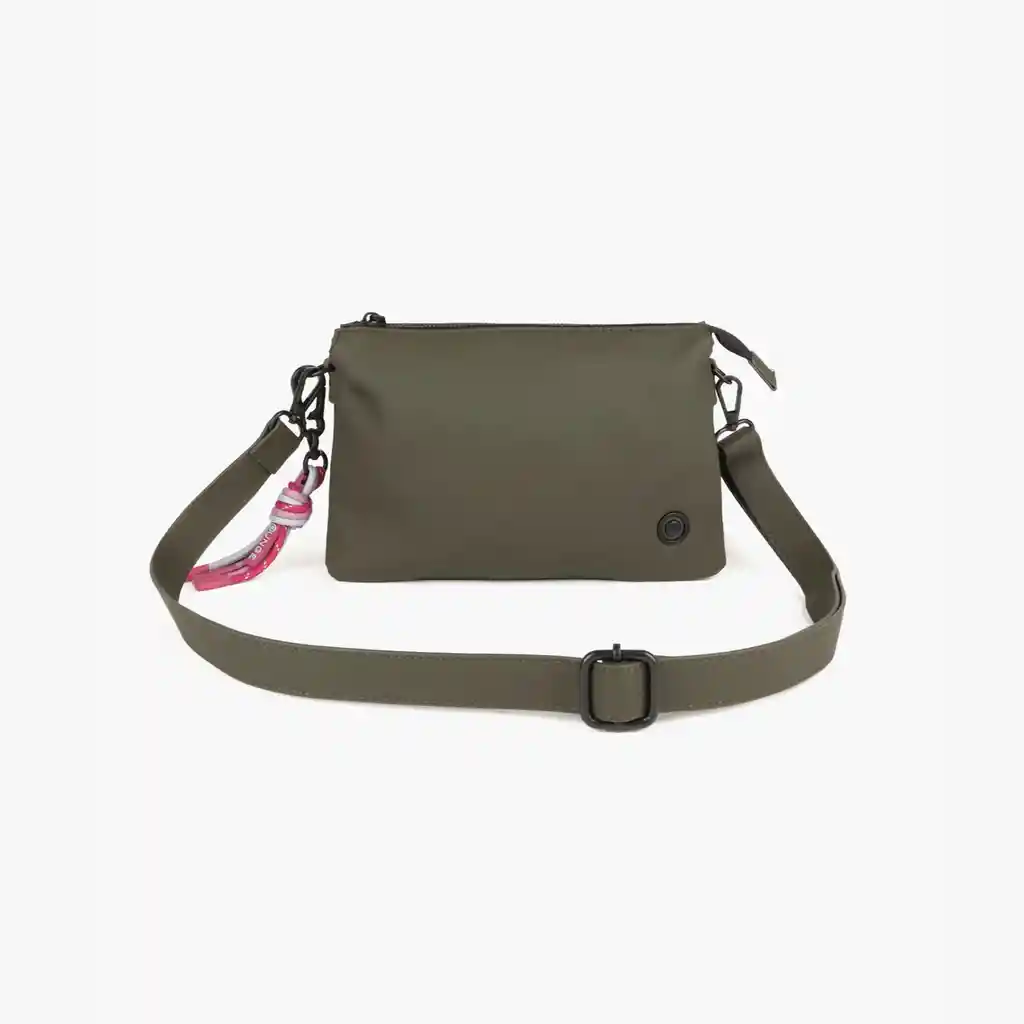 Cartera Bandolera Mujer Con Llavero Verde Musgo