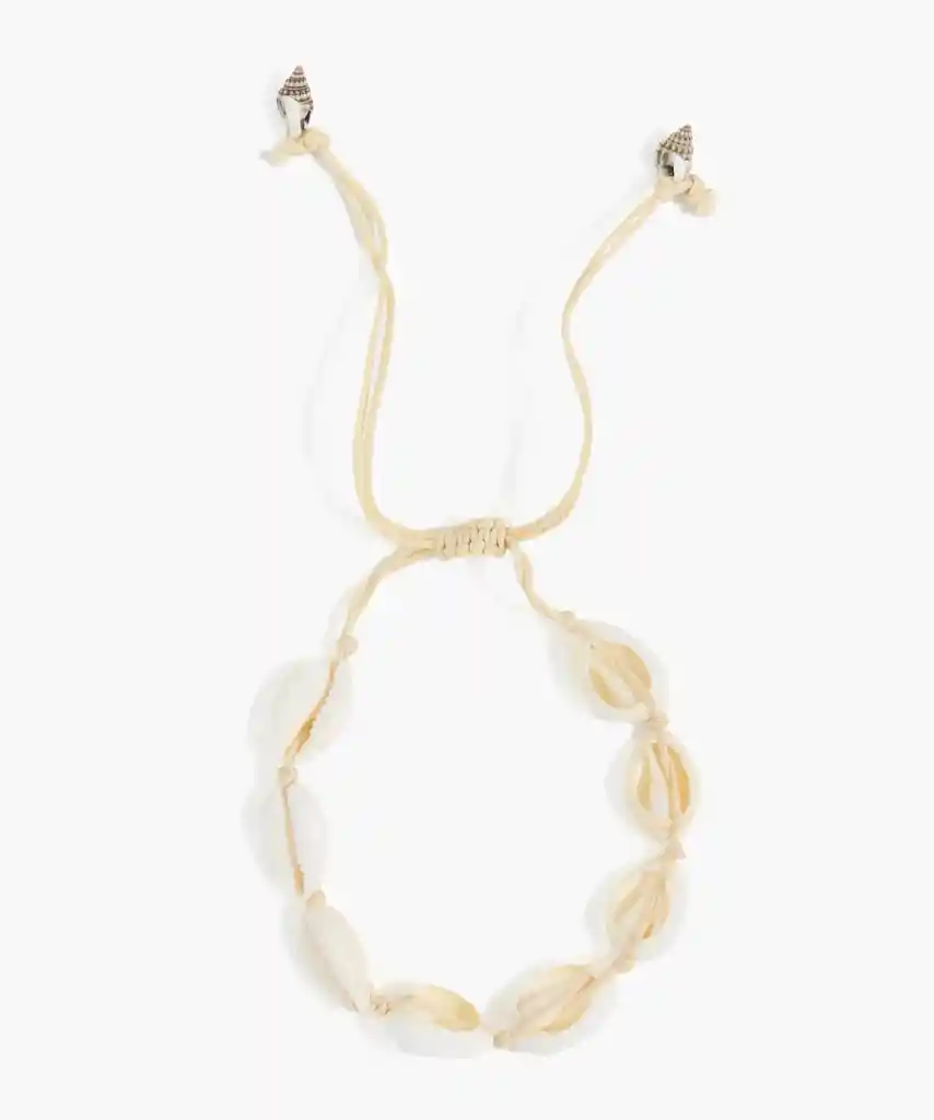 Tobillera Mujer Conchitas Blanco
