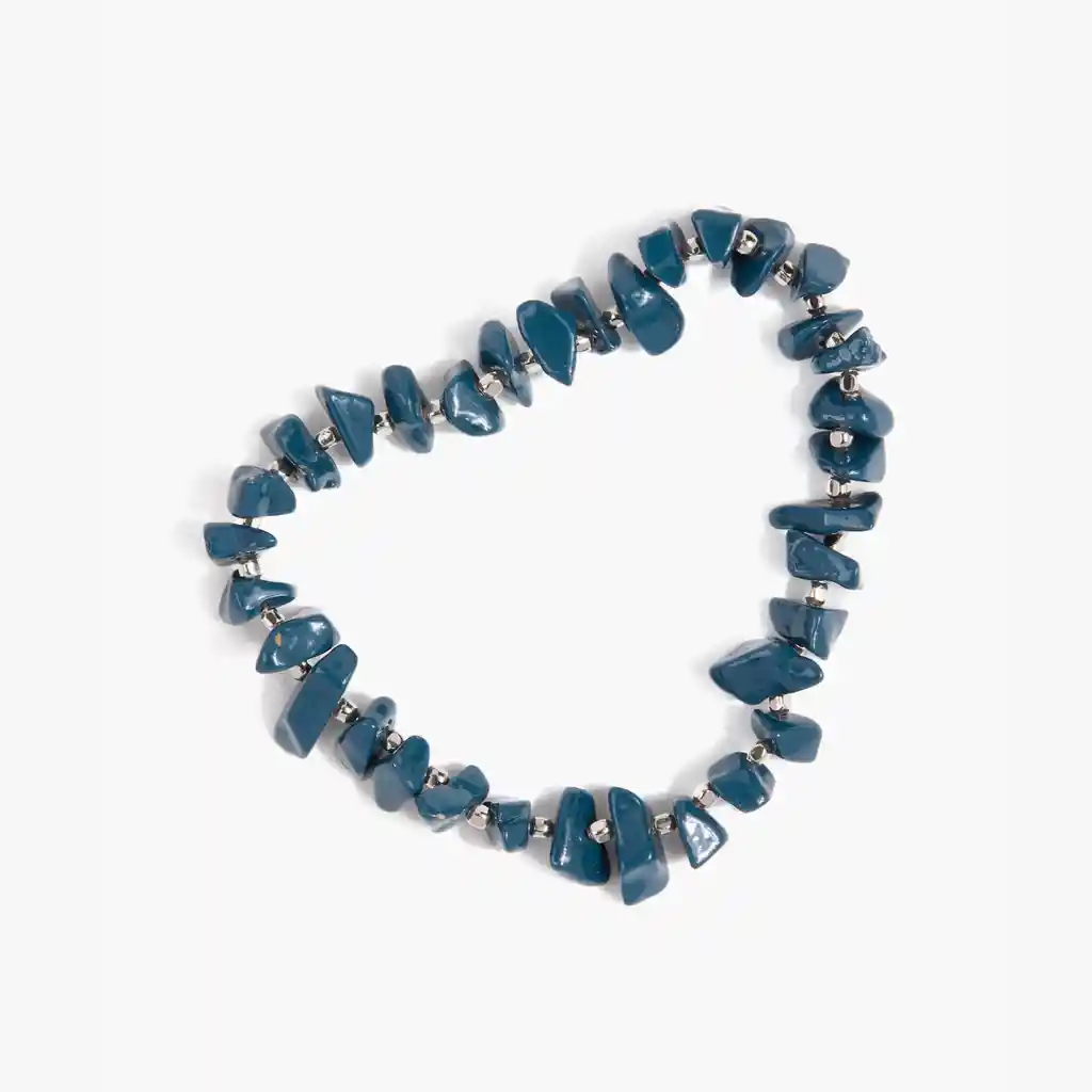 Pulsera Mujer Piedras Azul