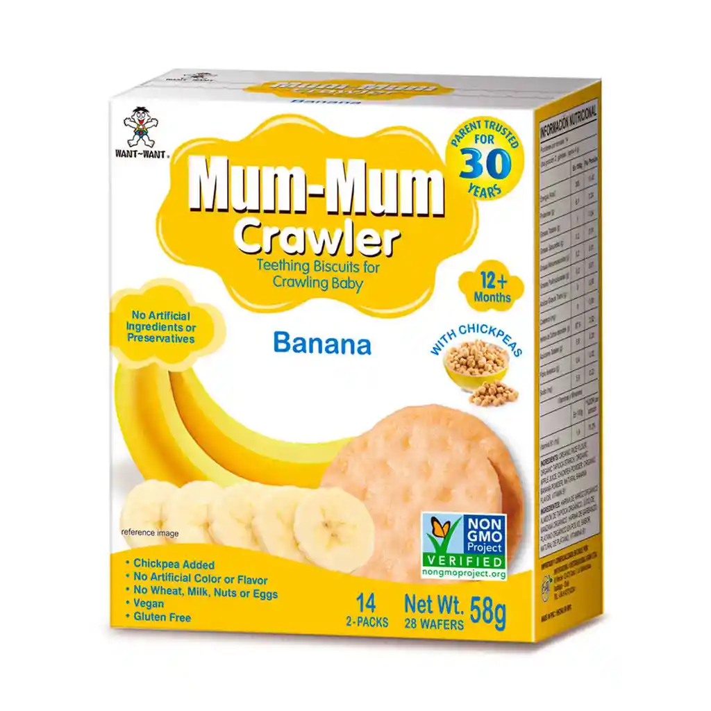 Baby Mum Mum, Galleta Crawler De Arroz Plátano