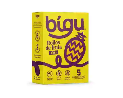 Bigu, Pack Rollo De Fruta Piña 5 Un.