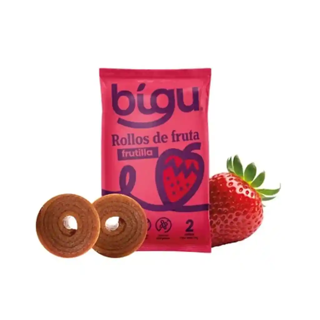 Bigu, Rollo De Fruta Frutilla Individual