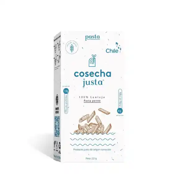 Penne De Lenteja (227g) Cosecha Justa