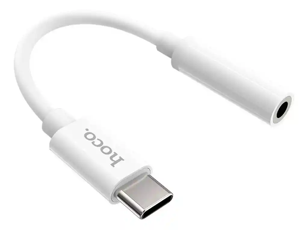 Adaptador De Audio Hoco Tipo C A Digital 3.5mm Blanco