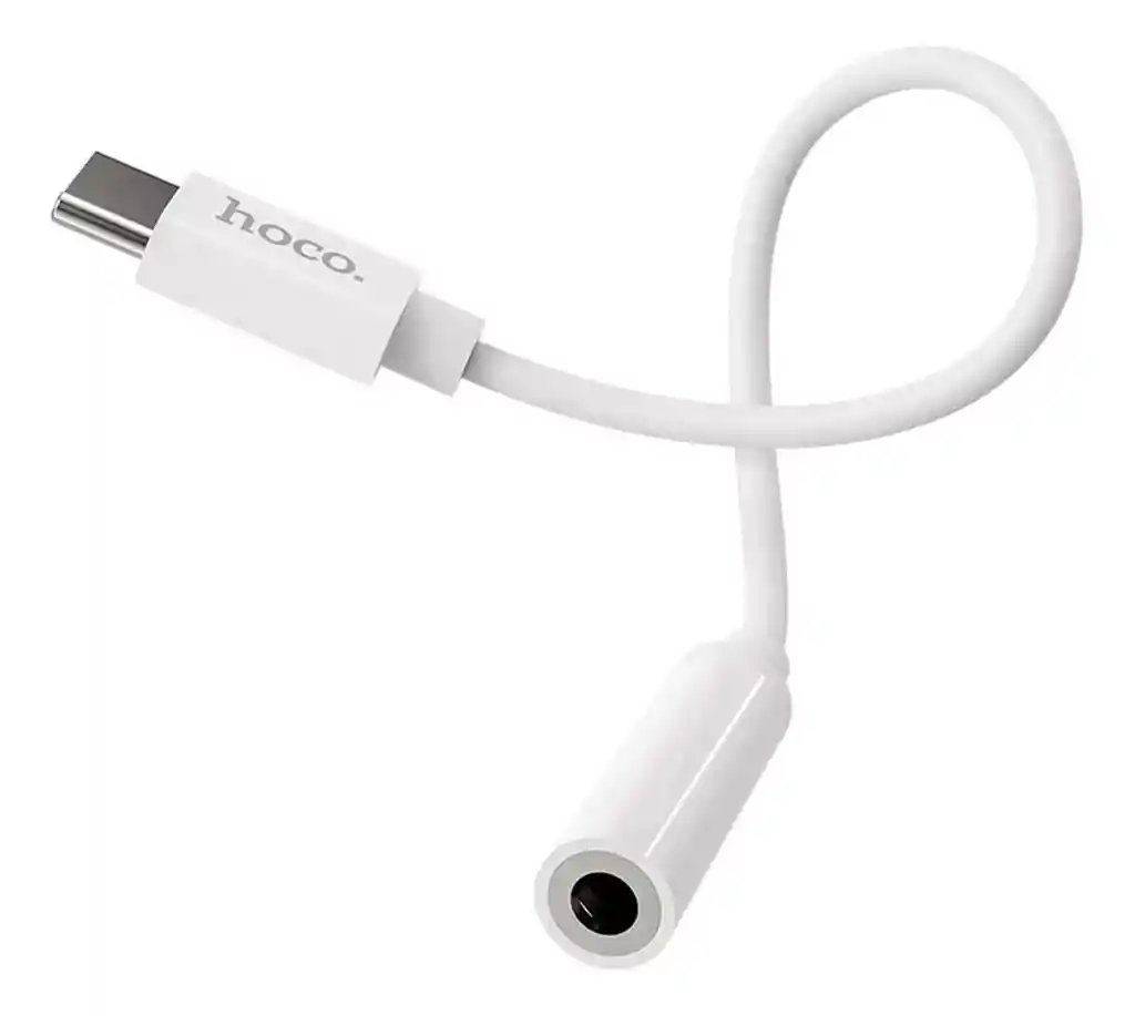 Adaptador De Audio Hoco Tipo C A Digital 3.5mm Blanco