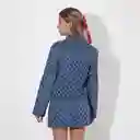 Chaqueta De Jeans Diseño Rombos Azul M Raindoor