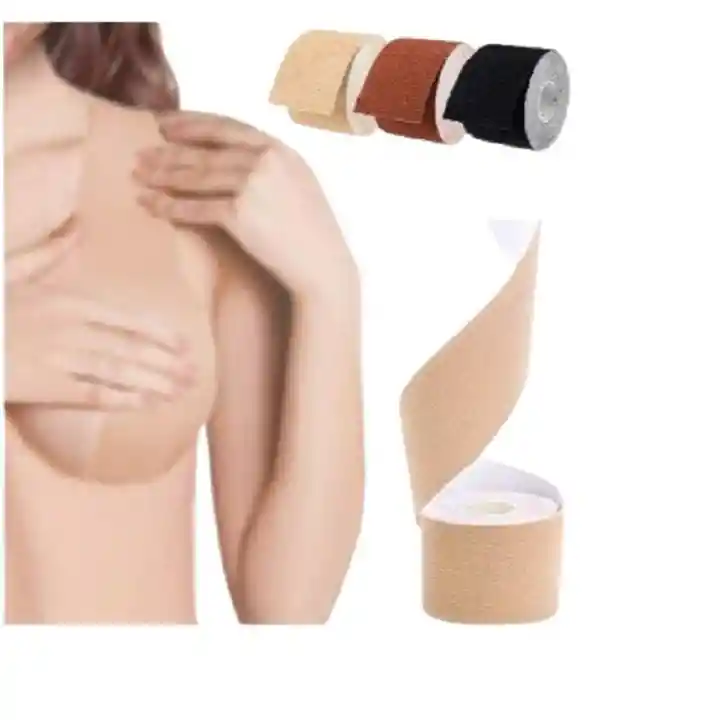 Cinta Sostén Invisible Tipo Rollo 5mts * 5cm Levanta Busto - Color Café