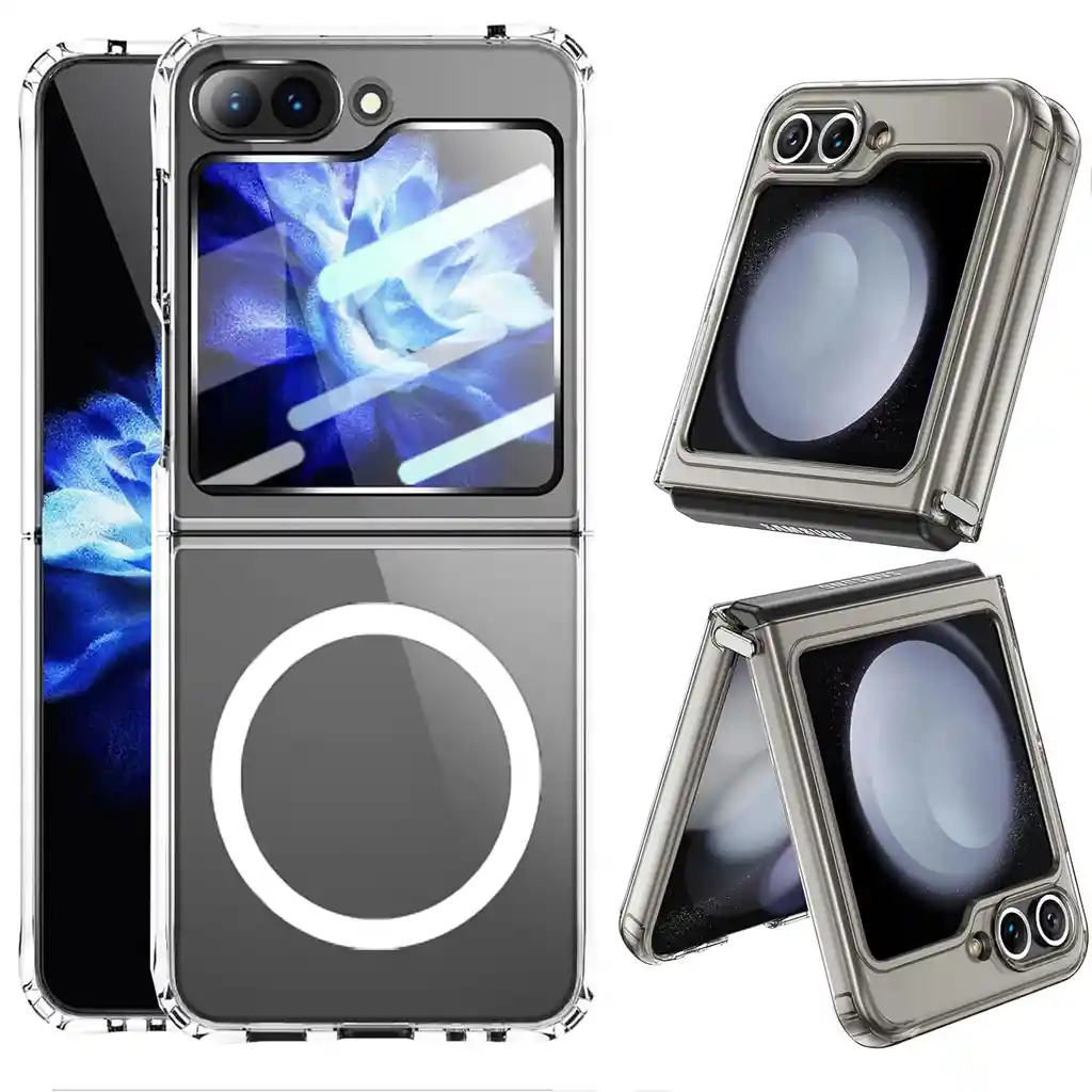 Carcasa Transparente Z Flip 6 Compatible Con Magsafe Compatible Con Samsung Galaxy