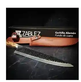 Cuchillo Parrillero Alemán Con Funda De Cuero