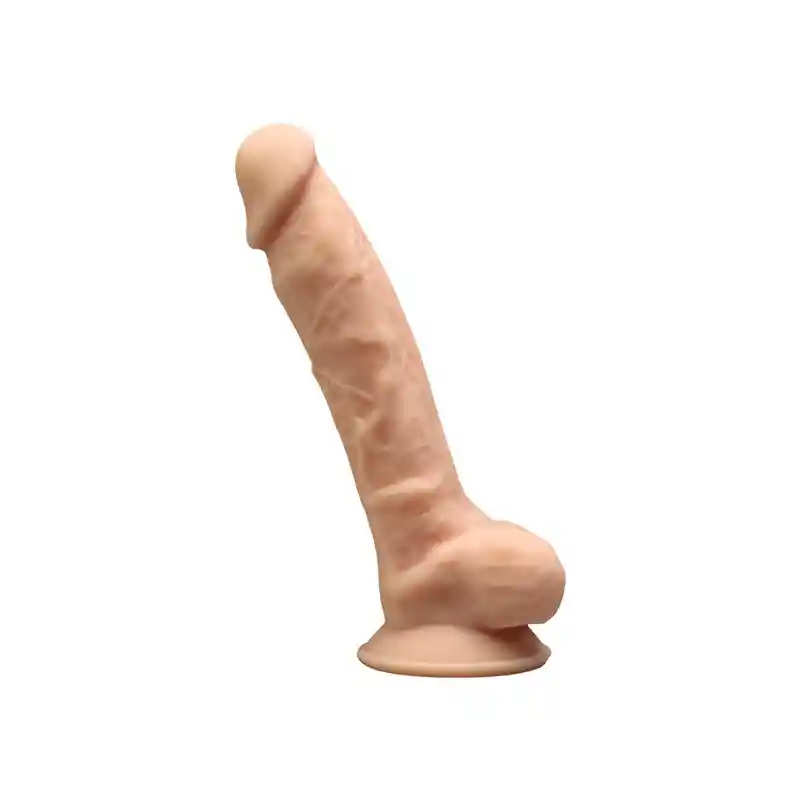 Dildo Termoreactivo De Doble Densidad 17,6 Cm Color Vainilla